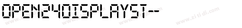 Open24DisplaySt字体转换