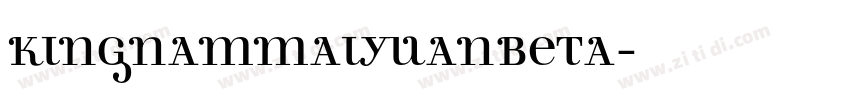 KingnamMaiyuanBeta字体转换