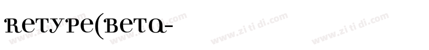 RETYPE(BETA字体转换