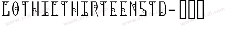 GothicThirteenStd字体转换