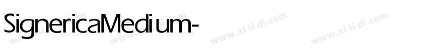 SignericaMedium字体转换