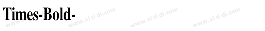 Times-Bold字体转换
