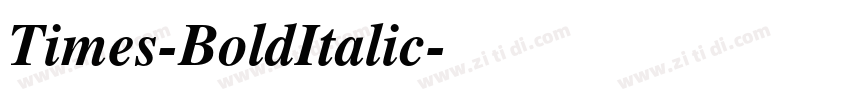 Times-BoldItalic字体转换