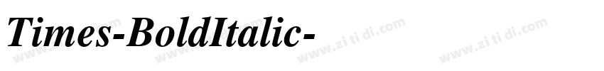 Times-BoldItalic字体转换