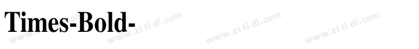Times-Bold字体转换