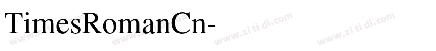 TimesRomanCn字体转换