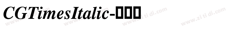 CGTimesItalic字体转换