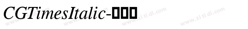 CGTimesItalic字体转换