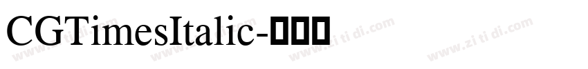 CGTimesItalic字体转换