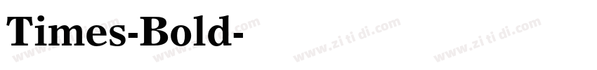 Times-Bold字体转换