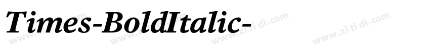 Times-BoldItalic字体转换