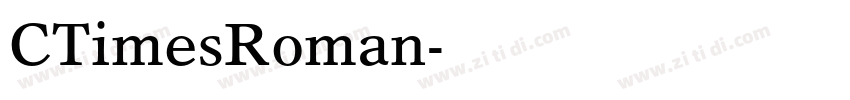 CTimesRoman字体转换