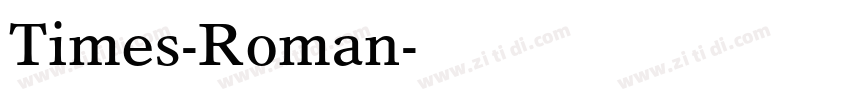 Times-Roman字体转换
