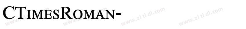 CTimesRoman字体转换