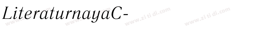 LiteraturnayaC字体转换