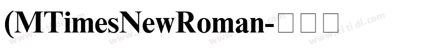 (MTimesNewRoman字体转换