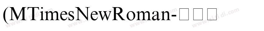 (MTimesNewRoman字体转换