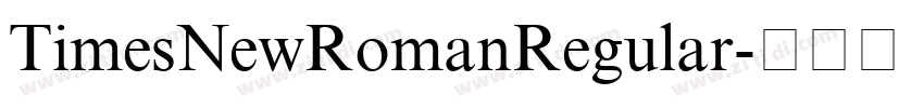 TimesNewRomanRegular字体转换