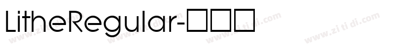 LitheRegular字体转换