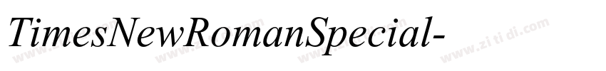 TimesNewRomanSpecial字体转换