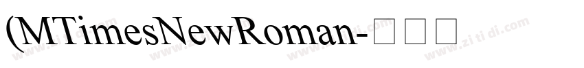 (MTimesNewRoman字体转换