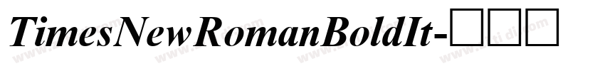 TimesNewRomanBoldIt字体转换