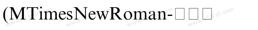 (MTimesNewRoman字体转换