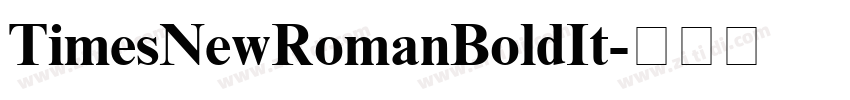 TimesNewRomanBoldIt字体转换