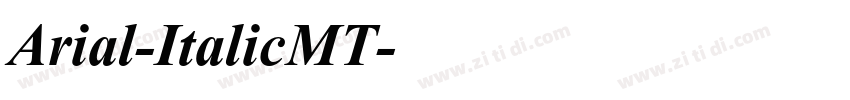 Arial-ItalicMT字体转换