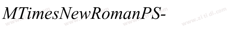MTimesNewRomanPS字体转换