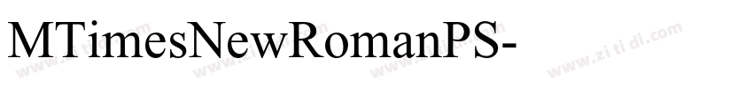 MTimesNewRomanPS字体转换