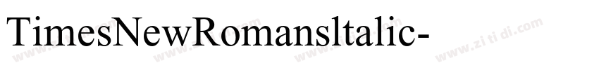 TimesNewRomansltalic字体转换