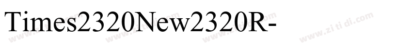Times2320New2320R字体转换
