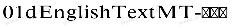 01dEnglishTextMT字体转换