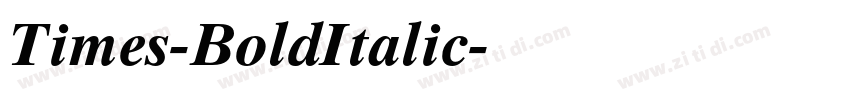 Times-BoldItalic字体转换