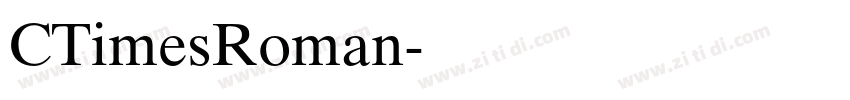 CTimesRoman字体转换