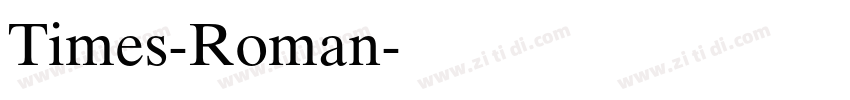 Times-Roman字体转换