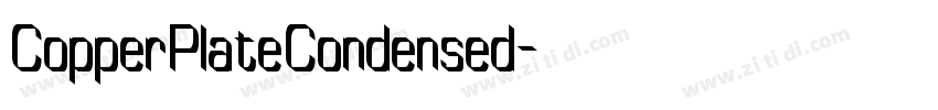 CopperPlateCondensed字体转换