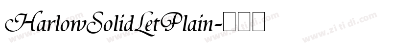 HarlowSolidLetPlain字体转换
