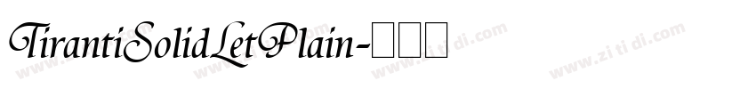 TirantiSolidLetPlain字体转换