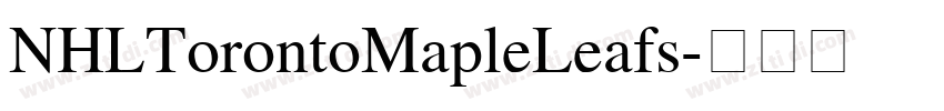 NHLTorontoMapleLeafs字体转换
