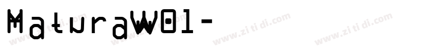 MaturaW01字体转换