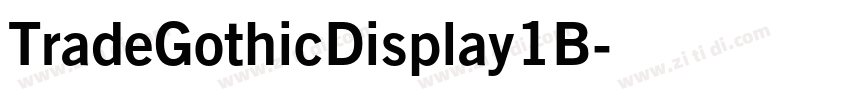 TradeGothicDisplay1B字体转换