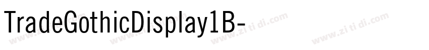 TradeGothicDisplay1B字体转换
