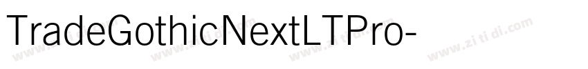 TradeGothicNextLTPro字体转换