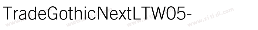 TradeGothicNextLTW05字体转换