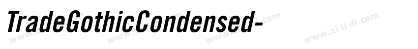 TradeGothicCondensed字体转换
