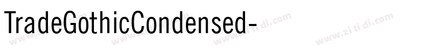 TradeGothicCondensed字体转换