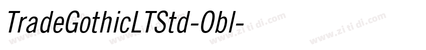 TradeGothicLTStd-Obl字体转换