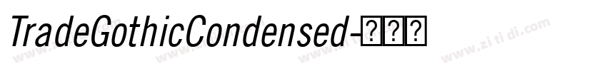 TradeGothicCondensed字体转换